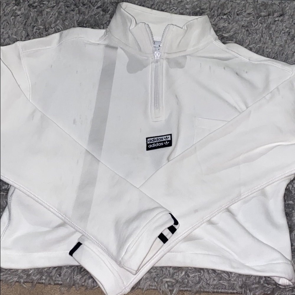 Adidas cropped quarter-zip NEW